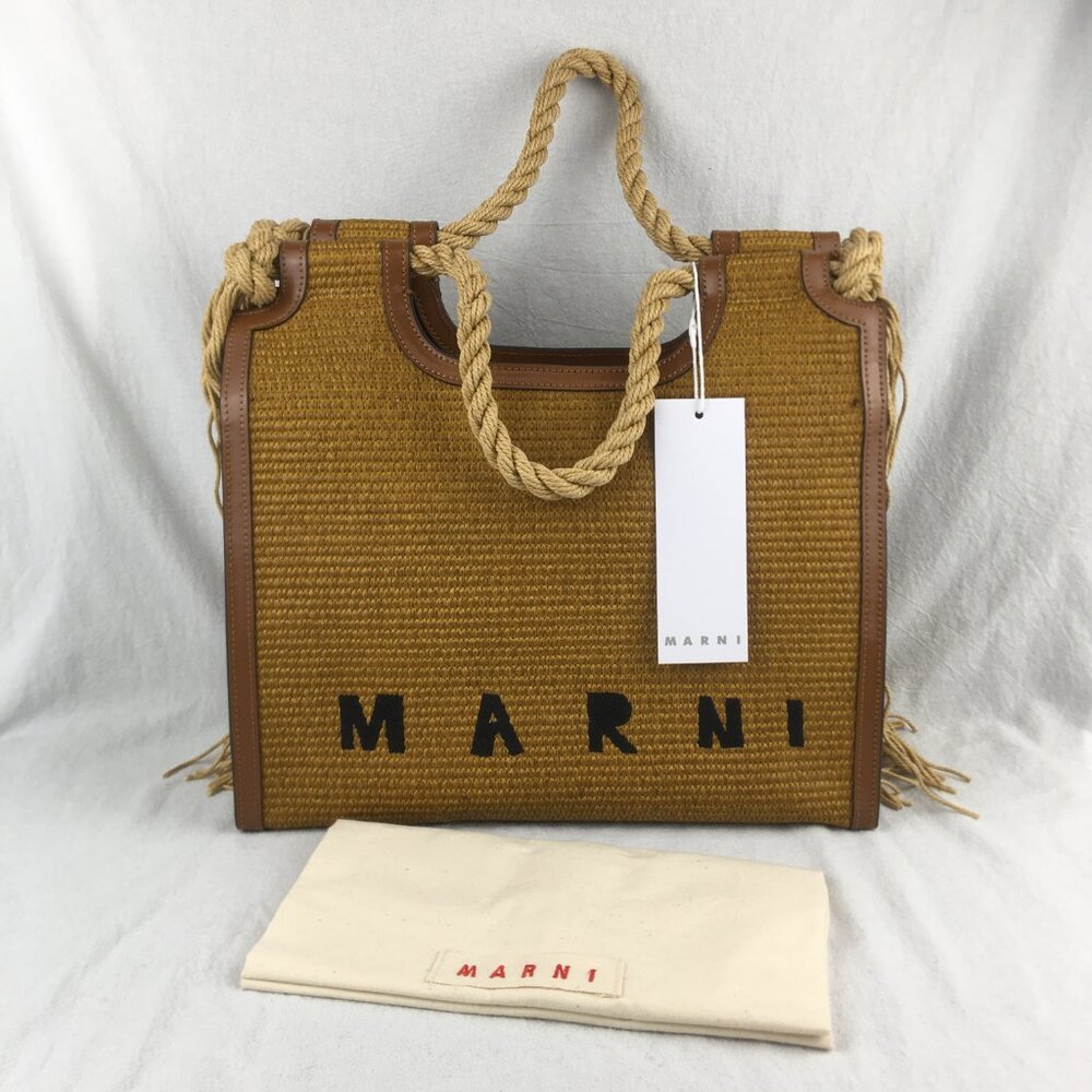 Marni Marcel North-South Tote Bag /MARNI MARCEL RAFFIA NORTH SOUTH ROPE TOTE BAG
